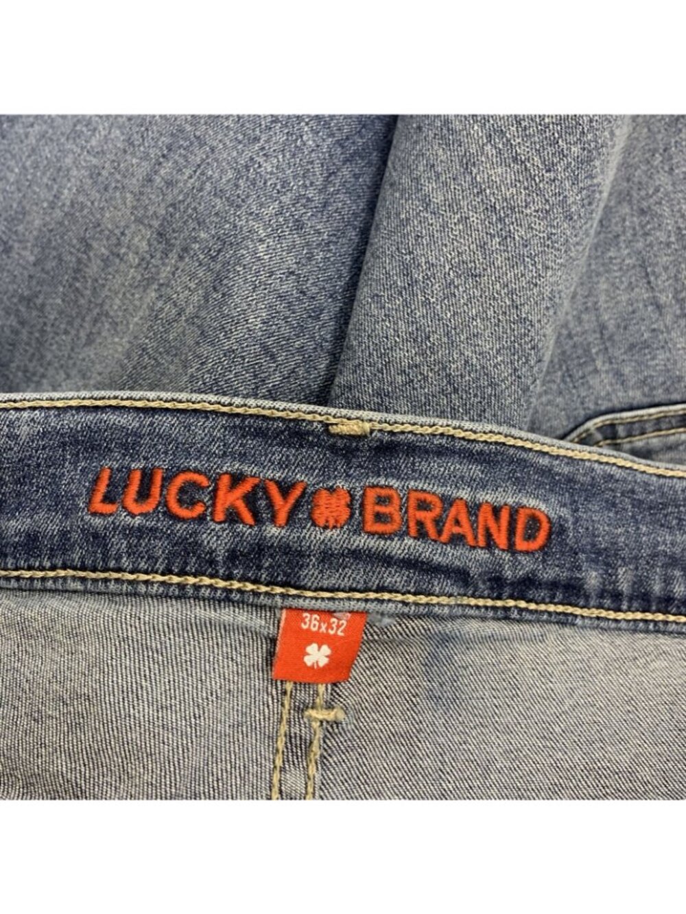 Lucky Brand Men's 36x32 223 Straight Leg Stretch Denim Jeans Light Blue n1295 - Picture 5 of 9